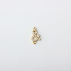 925 Sterling Silver Ampersand Connector