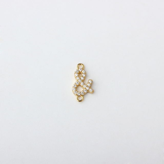 925 Sterling Silver Ampersand Connector