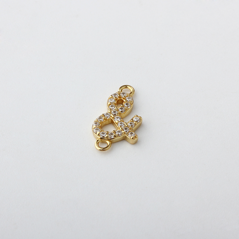 925 Sterling Silver Ampersand Connector