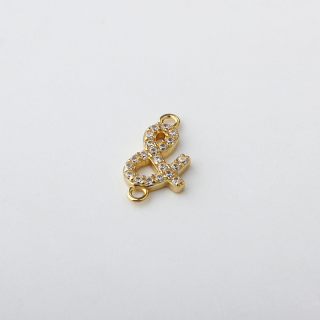 925 Sterling Silver Ampersand Connector