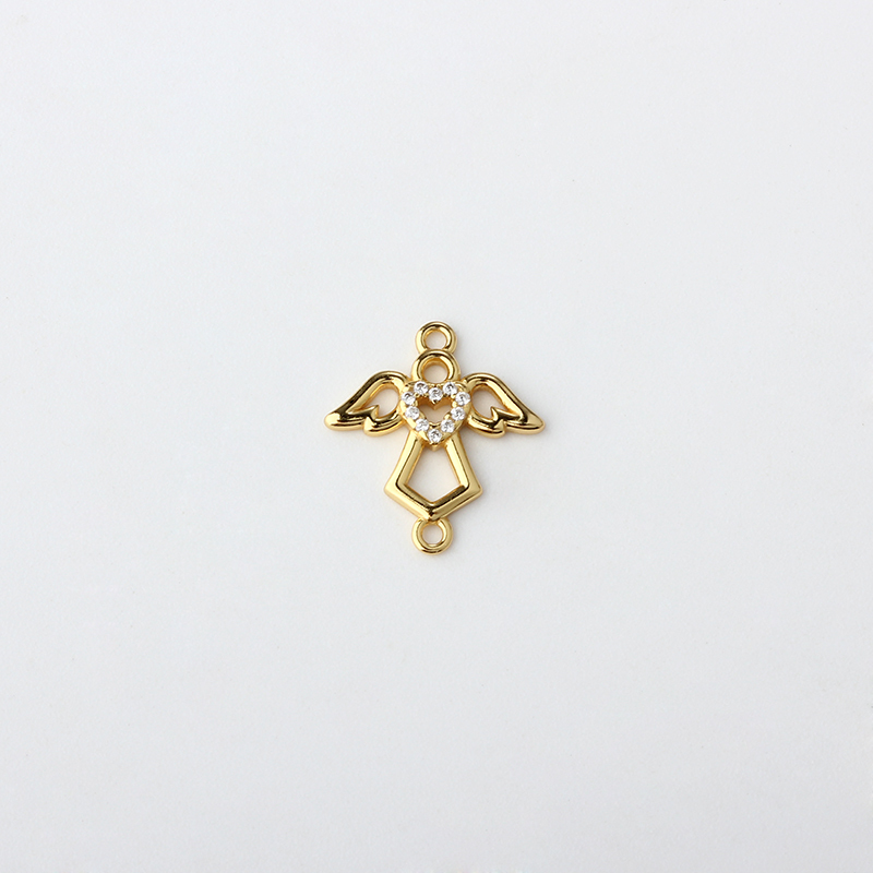 925 Sterling Silver Angel Connector