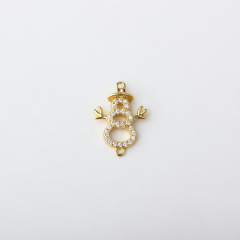 925 Sterling Silver Snowman Connector