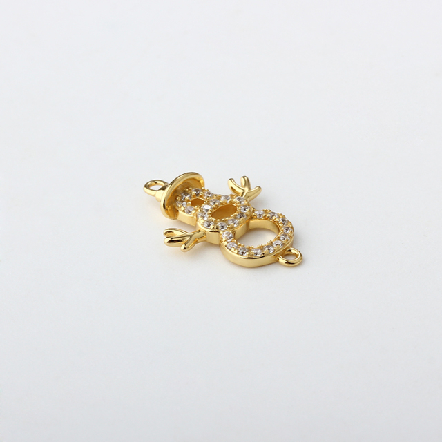 925 Sterling Silver Snowman Connector