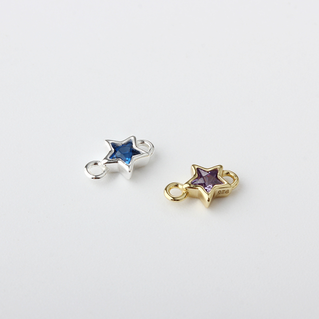 925 Sterling Silver Star Connector