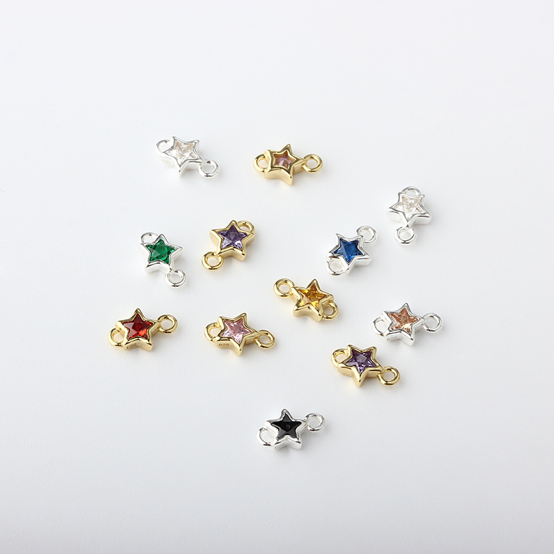 925 Sterling Silver Star Connector