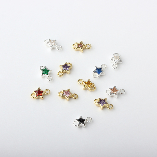 925 Sterling Silver Star Connector