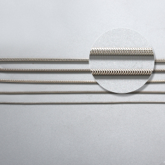 925 Sterling Silver Real Round Snake