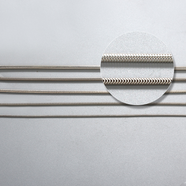 925 Sterling Silver Real Round Snake