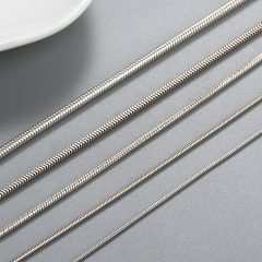 925 Sterling Silver Real Round Snake