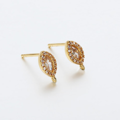 925 Sterling Silver CZ Marquise Earring Findings