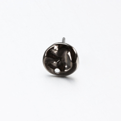 925 Sterling Silver Irregular Disc Earring Post