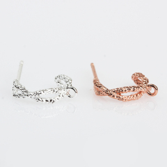 925 Sterling Silver Hummer Surface Earring Hook Findings