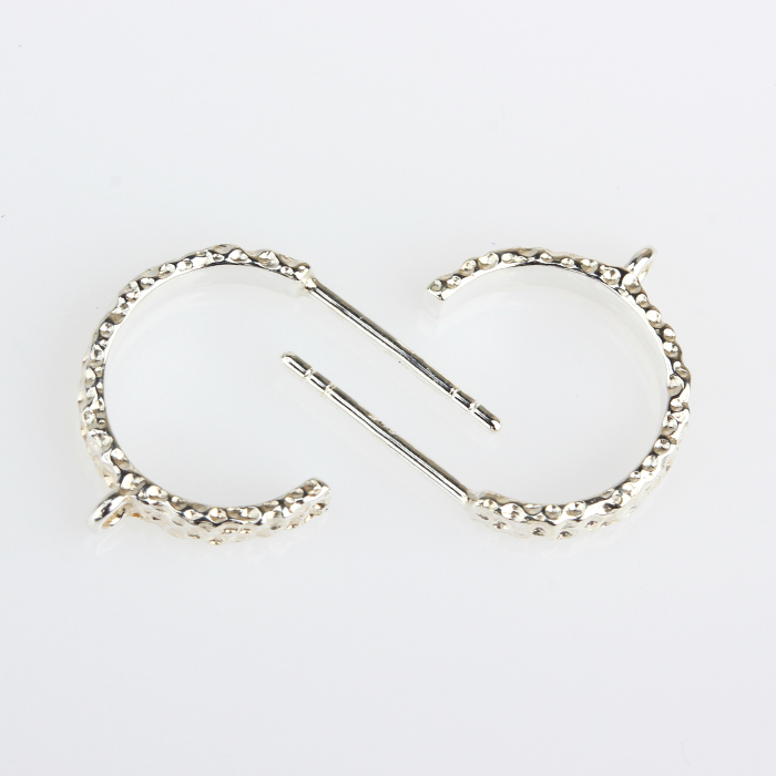 925 Sterling Silver Hammer Surface Earring Hook Findings