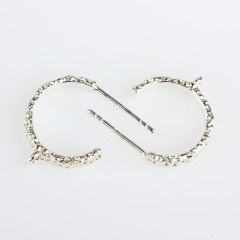925 Sterling Silver Hammer Surface Earring Hook Findings