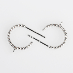 925 Sterling Silver Texture Hoop Earrings with Dangle Loop