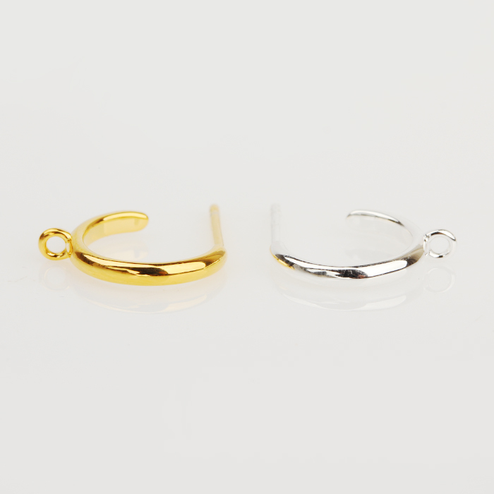 925 Sterling Silver Hoop Earrings with Dangle Loop