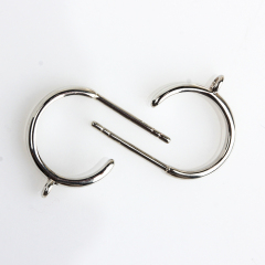 925 Sterling Silver Hoop Earrings with Dangle Loop