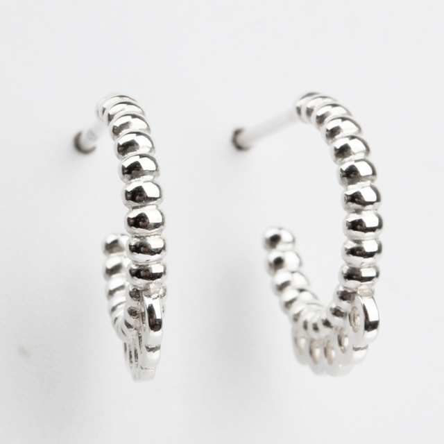 925 Sterling Silver Bead Shape Earring Hook Findings