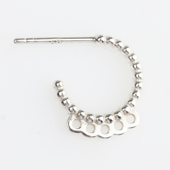 925 Sterling Silver Bead Shape Earring Hook Findings
