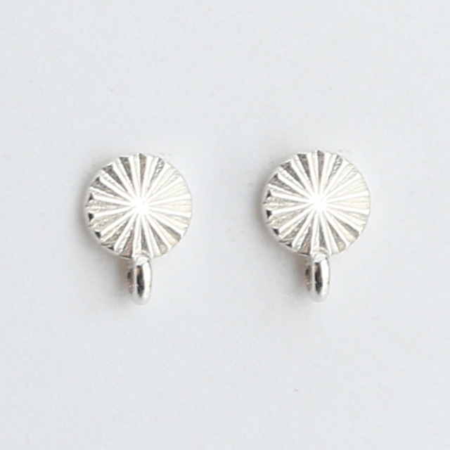 925 Sterling Silver Round Cut Stud Earrings Findings