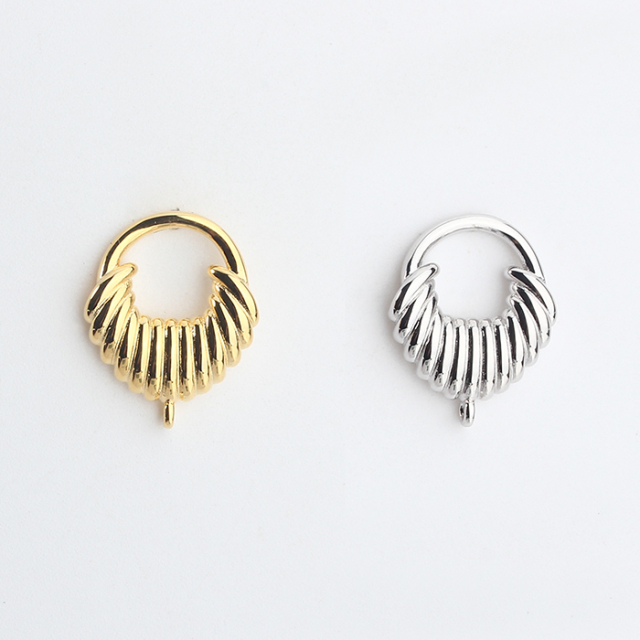 925 Sterling Silver Spiral Stud Earrings Findings