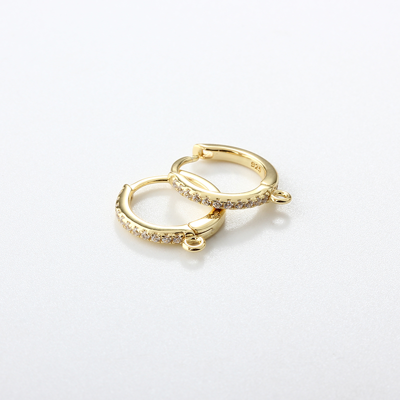 925 Sterling Silver 12mm Hoop Earring Findings