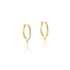 925 Sterling Silver 12mm Hoop Earring Findings