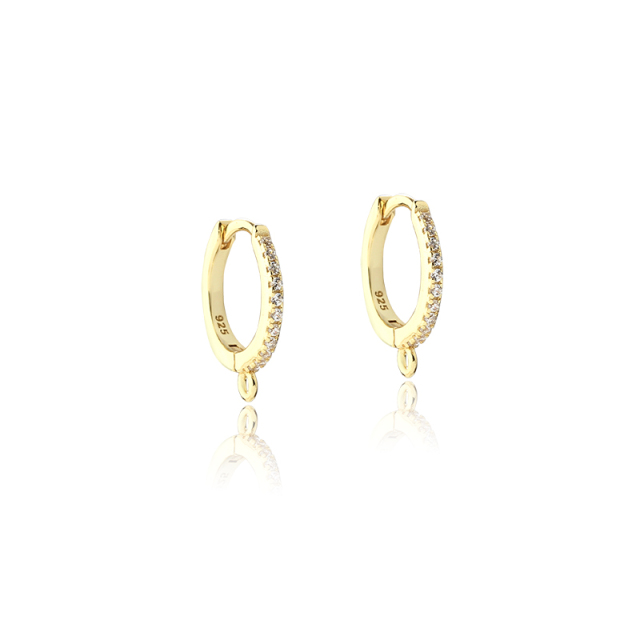 925 Sterling Silver 12mm Hoop Earring Findings