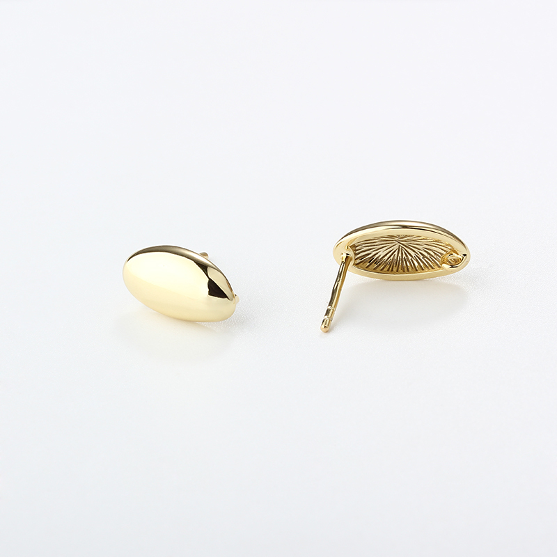 925 Sterling Silver Shiny Teardop Earring Studs Findings