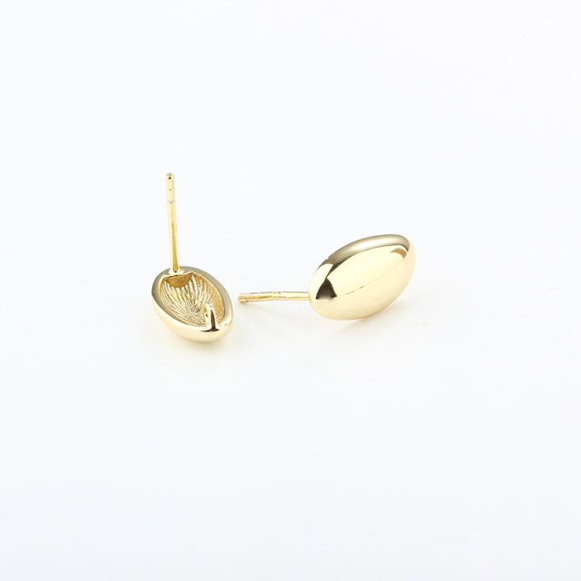 925 Sterling Silver Shiny Teardop Earring Studs Findings