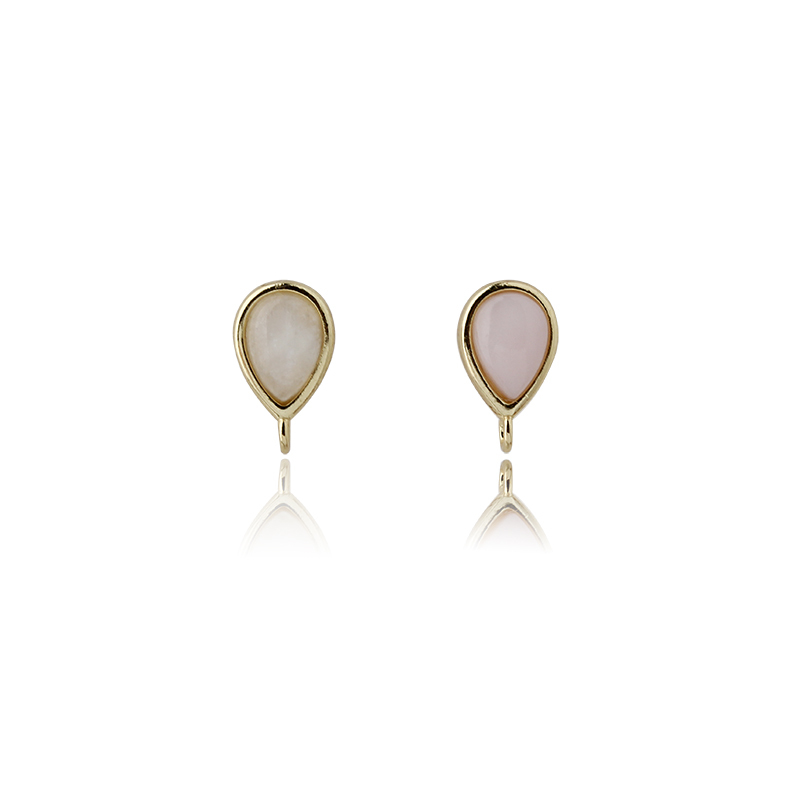 925 Sterling Silver Pear/Drop Gemstone Earring Studs Findings