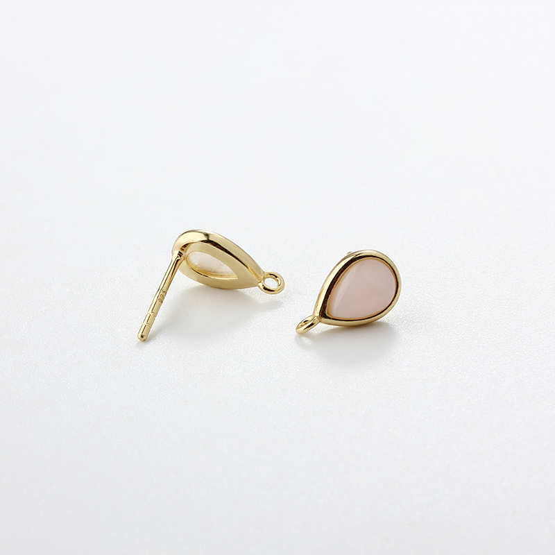 925 Sterling Silver Pear/Drop Gemstone Earring Studs Findings