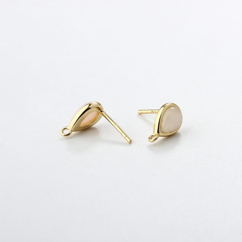 925 Sterling Silver Pear/Drop Gemstone Earring Studs Findings