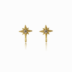 925 Sterling Silver Star Earring Studs Findings