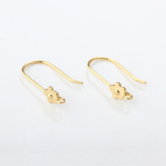 925 Sterling Silver Flower Hook Earrings