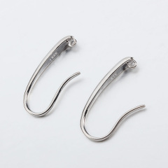 925 Sterling Silver Earrings Hook With Ring