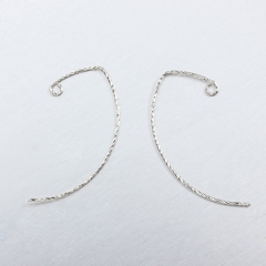 925 Sterling Silver Diamond Cutting Earring Wires