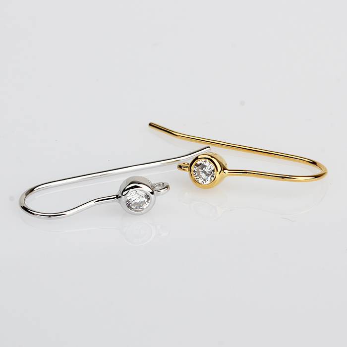 925 Sterling Silver Earrings Hook With Ring Jewelry Finding