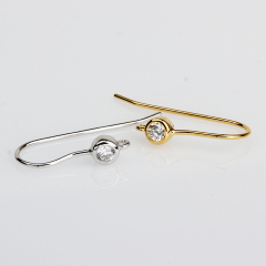 925 Sterling Silver Earrings Hook With Ring Jewelry Finding