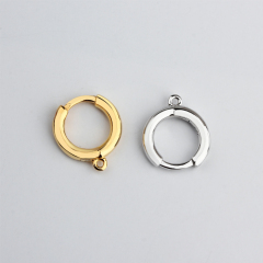 925 Sterling Silver Polished Circle Huggie Earings Hoop