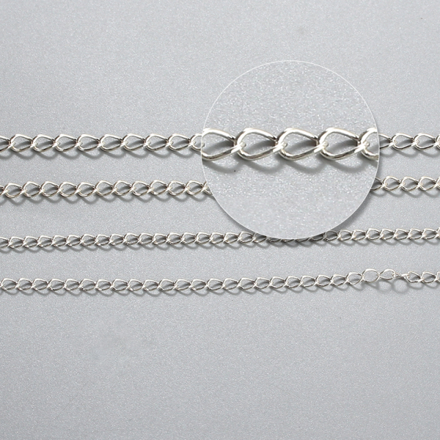 925 Sterling Silver Loose Curb Chain