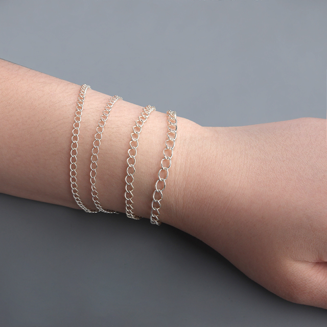 925 Sterling Silver Loose Curb Chain