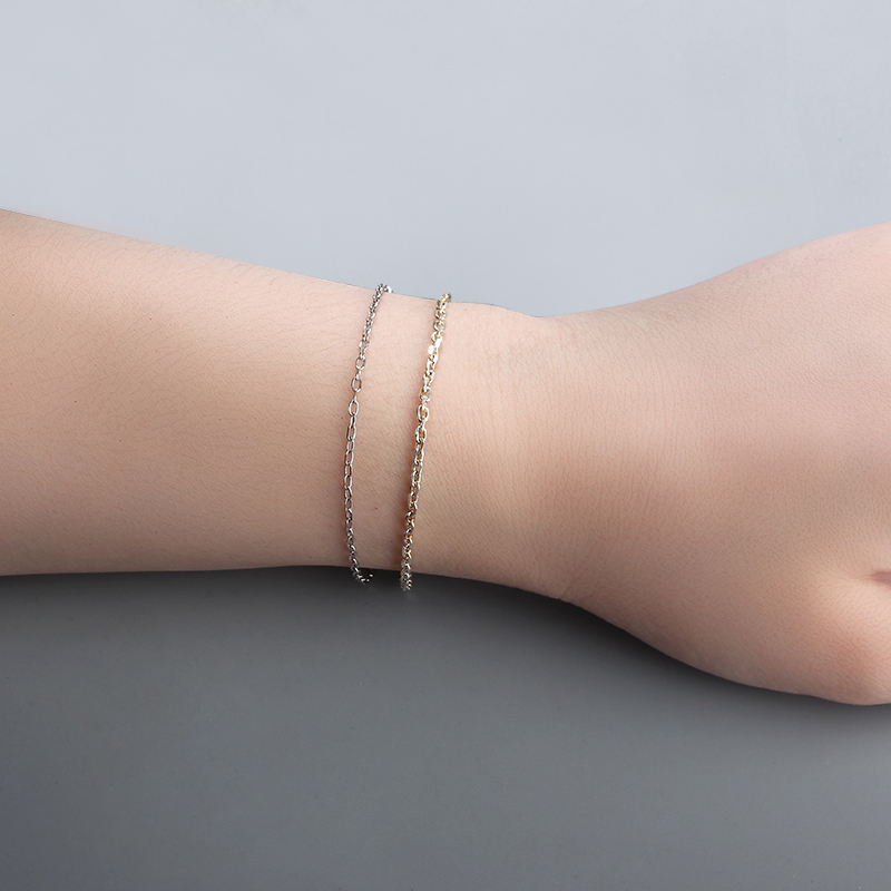 925 Sterling Silver Long Cable Cut Chain