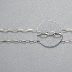 925 Sterling Silver Paperclip Chain Long Link
