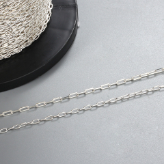925 Sterling Silver Paperclip Chain Long Link