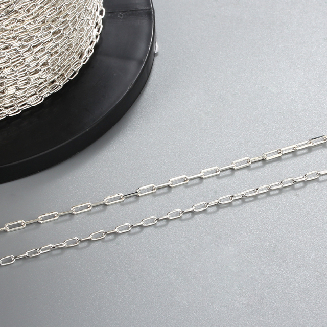 925 Sterling Silver Paperclip Chain Long Link