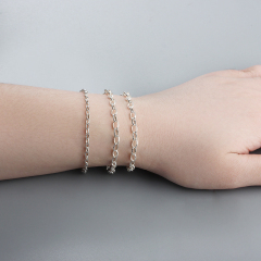 925 Sterling Silver Oval Rolo Chain