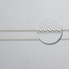 925 Sterling Silver Round Rolo Chain