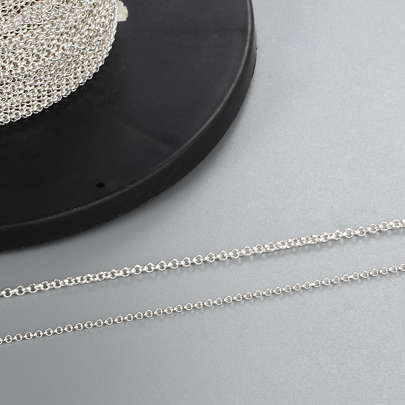 925 Sterling Silver Round Rolo Chain