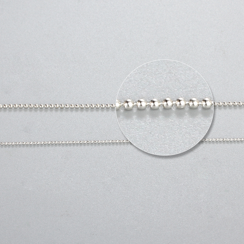 925 Sterling Silver Round Bead Chain